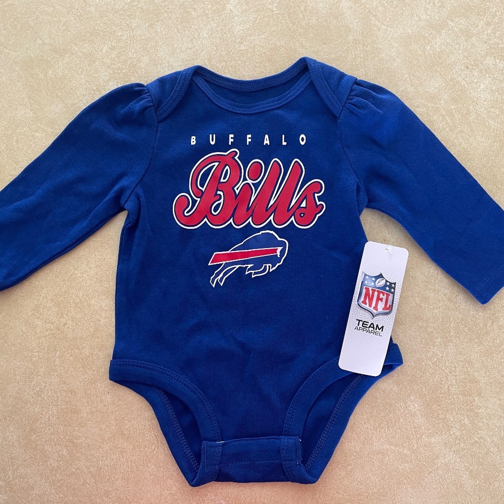 Buffalo Bills Long Sleeve Onesie 3/6 months